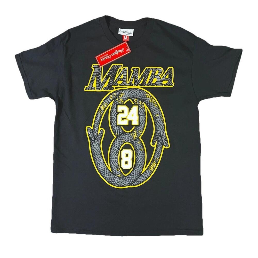 Kobe Bryant Mamba TShirt Nwt Medium Black Snake Graphic 24 8 Tribute Tee